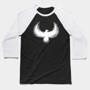 Hand-drawn Raven Baseball T-Shirt